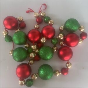 2 strands of Festive Red and Green Christmas Garland